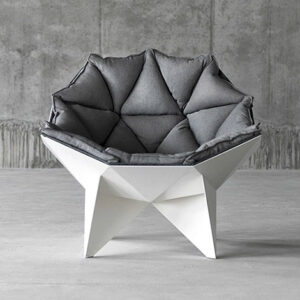 GRAY ORIGAMI EASYCHAIR